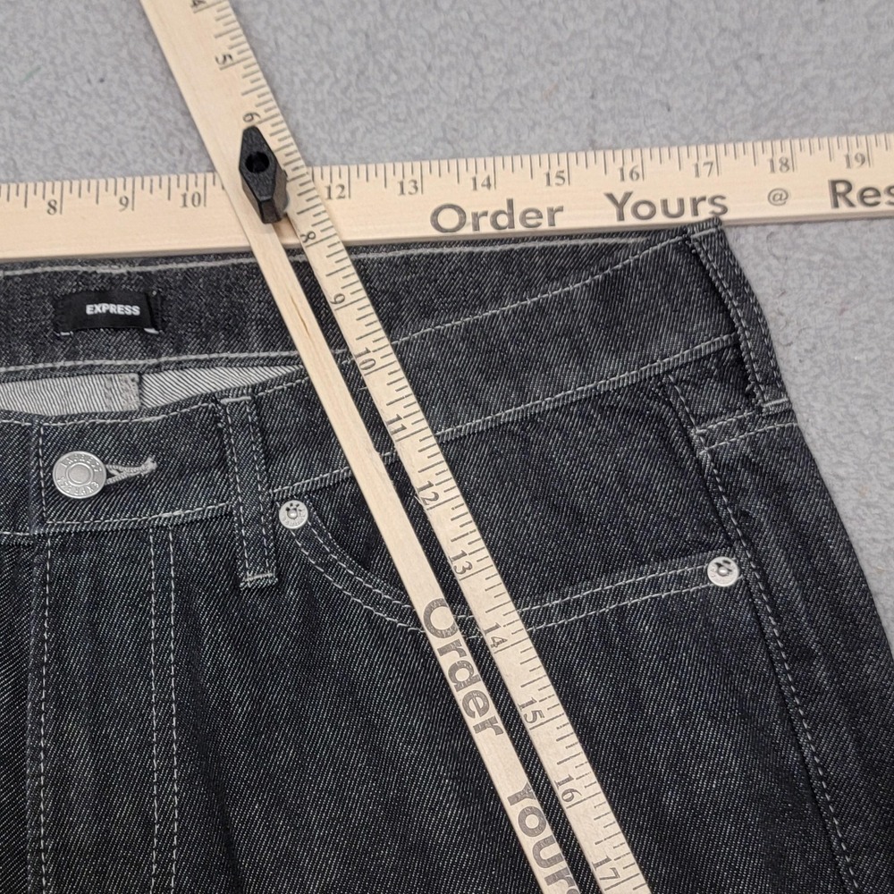 Express Jeans Mens 34x32 (As Measured) Gray Cropped Skinny Flexx Hyper Stretch - Picture 3 of 11